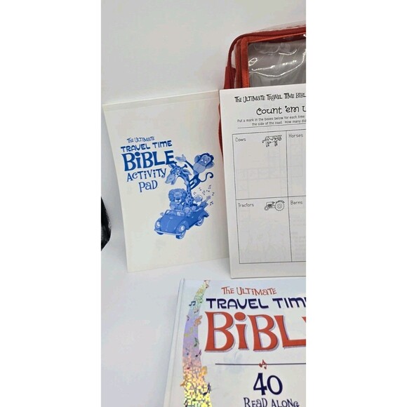 The Ultimate Travel Time Bible -CD Activity Story Books Case No Stickers Pencils - Picture 6 of 16
